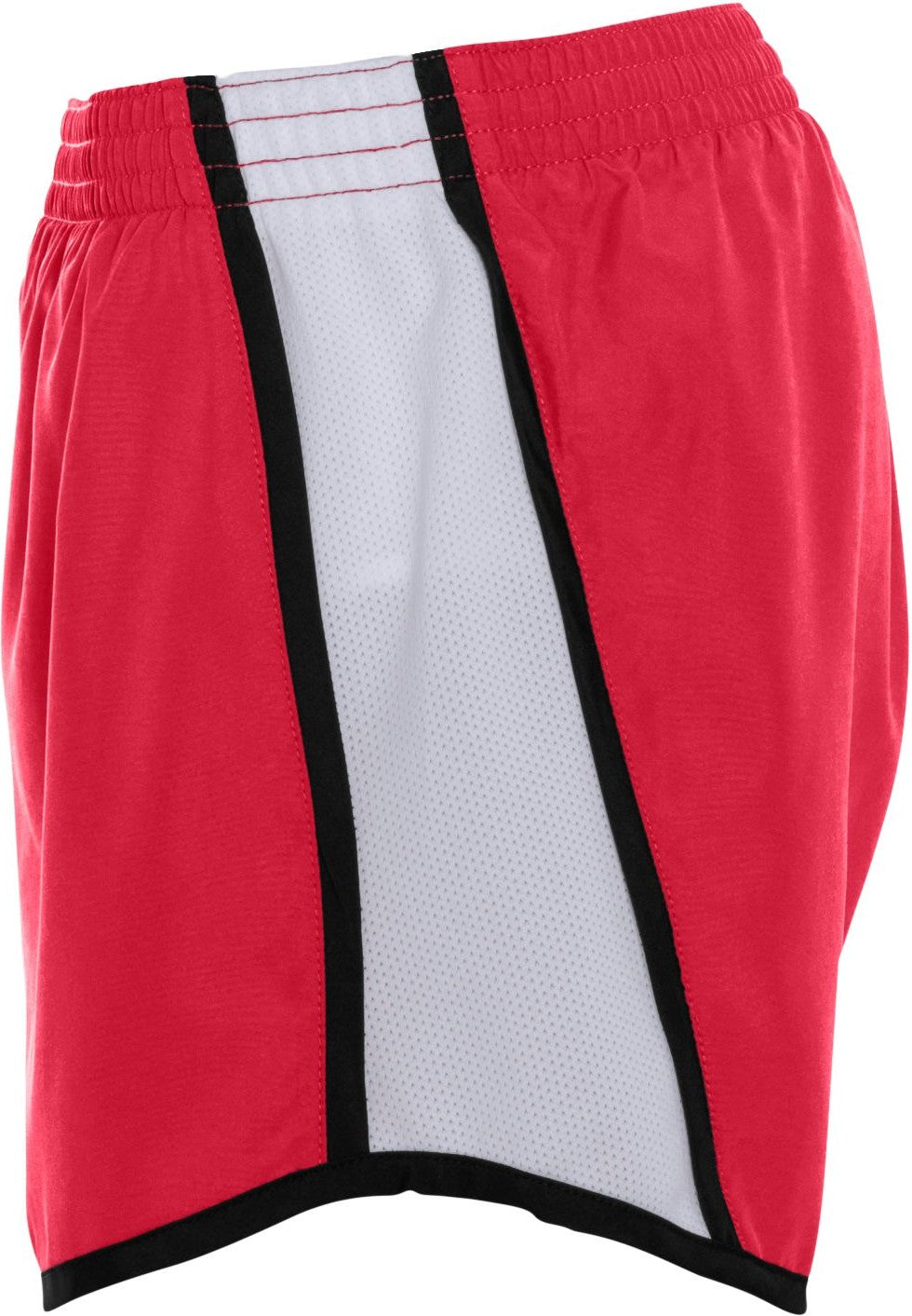 Left View of RED/WHITE/BLACK LDS JR FIT PULSE TEAM SHORT
