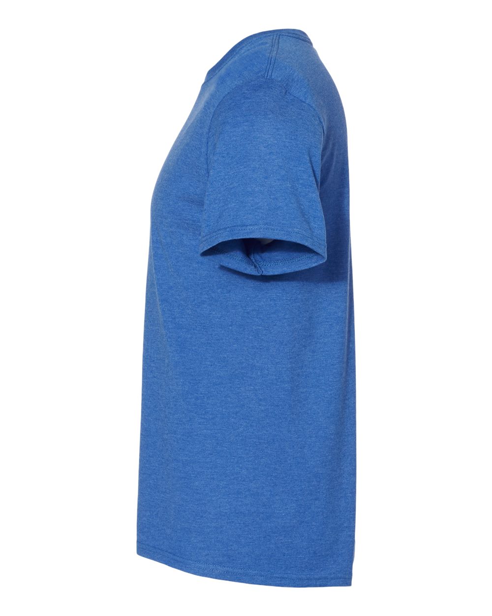 Left View of Retro Heather Royal Premium Blend Ring-Spun T-Shirt - 560MR