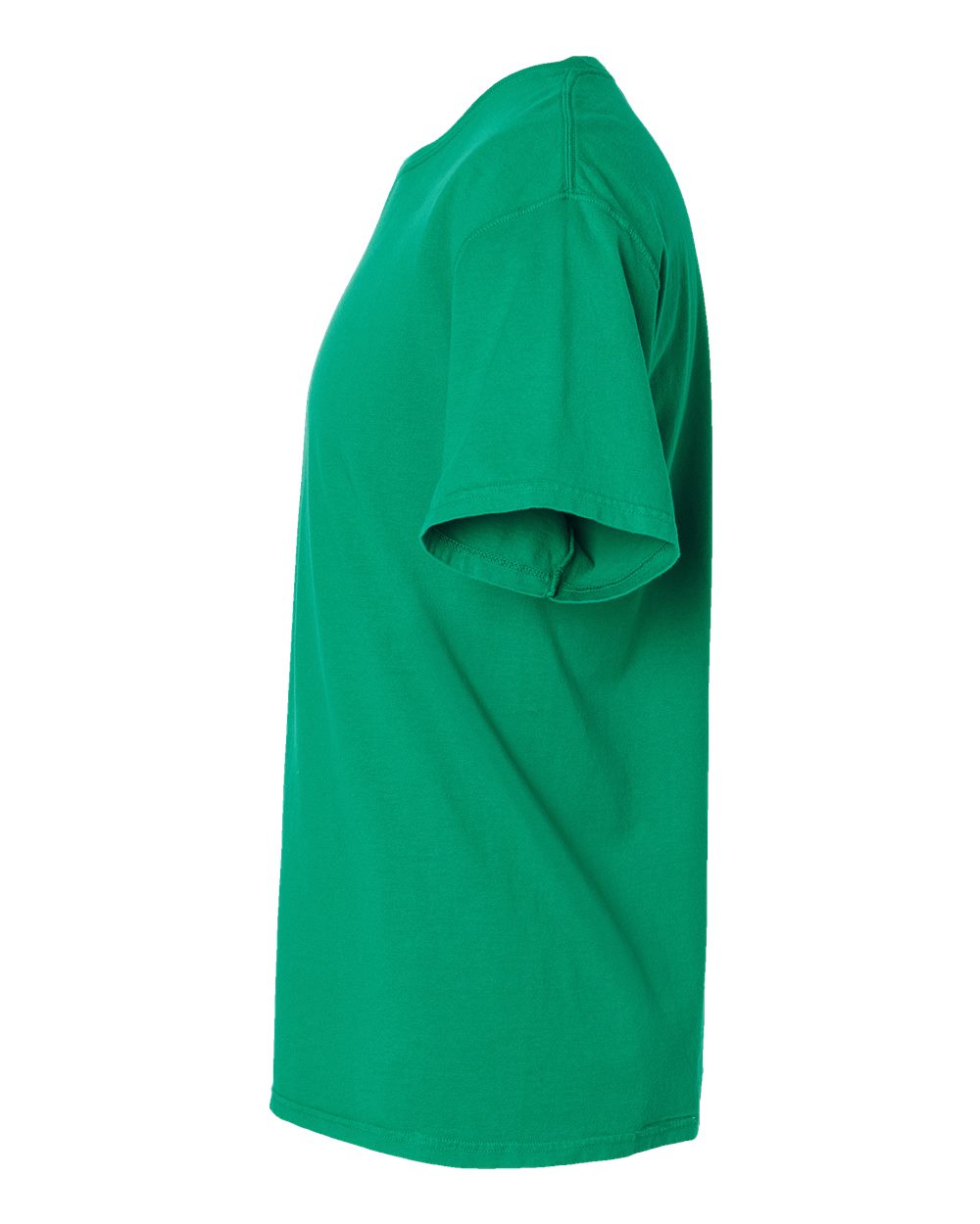 Left View of Rich Green Grass Garment-Dyed T-Shirt - GDH100