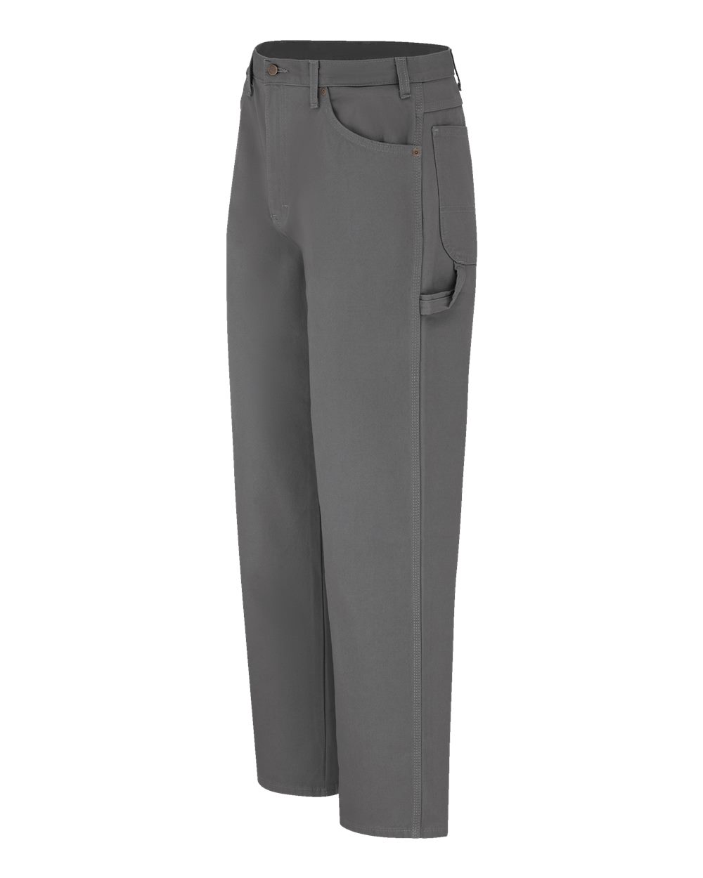 Left View of Rinsed Slate - 37 Unhemmed Duck Carpenter Jeans - Extended Sizes - 1933EXT