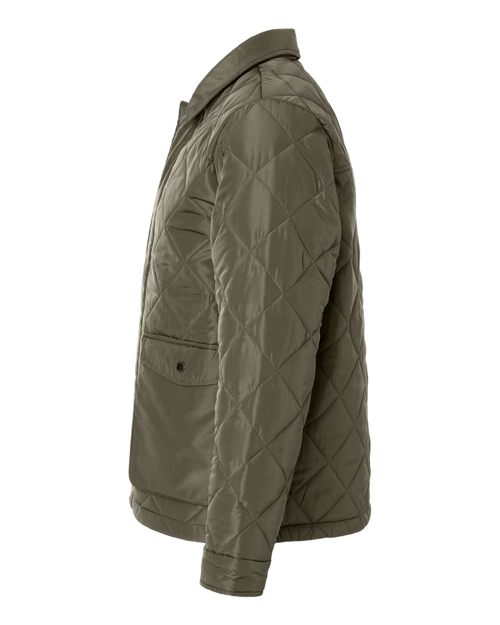 Left View of Rosin Men's Diamond Quilted Jacket - 27713