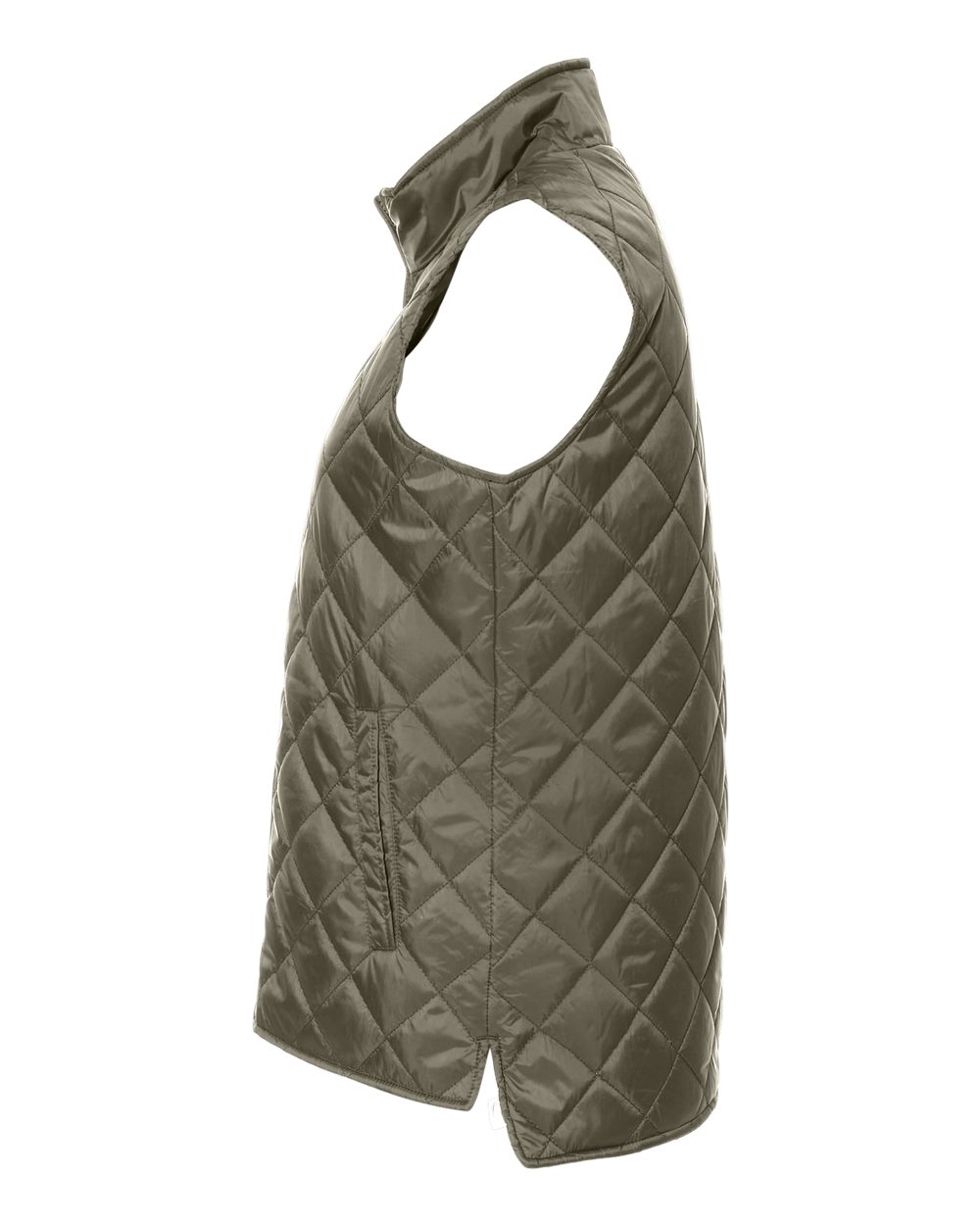 Left View of Rosin Women's Vintage Diamond Quilted Vest - W207359