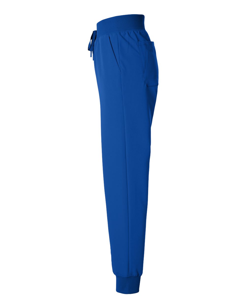 Left View of Royal Blue Women&#39;s Silex Knit-Waist Scrub Joggers - W20003
