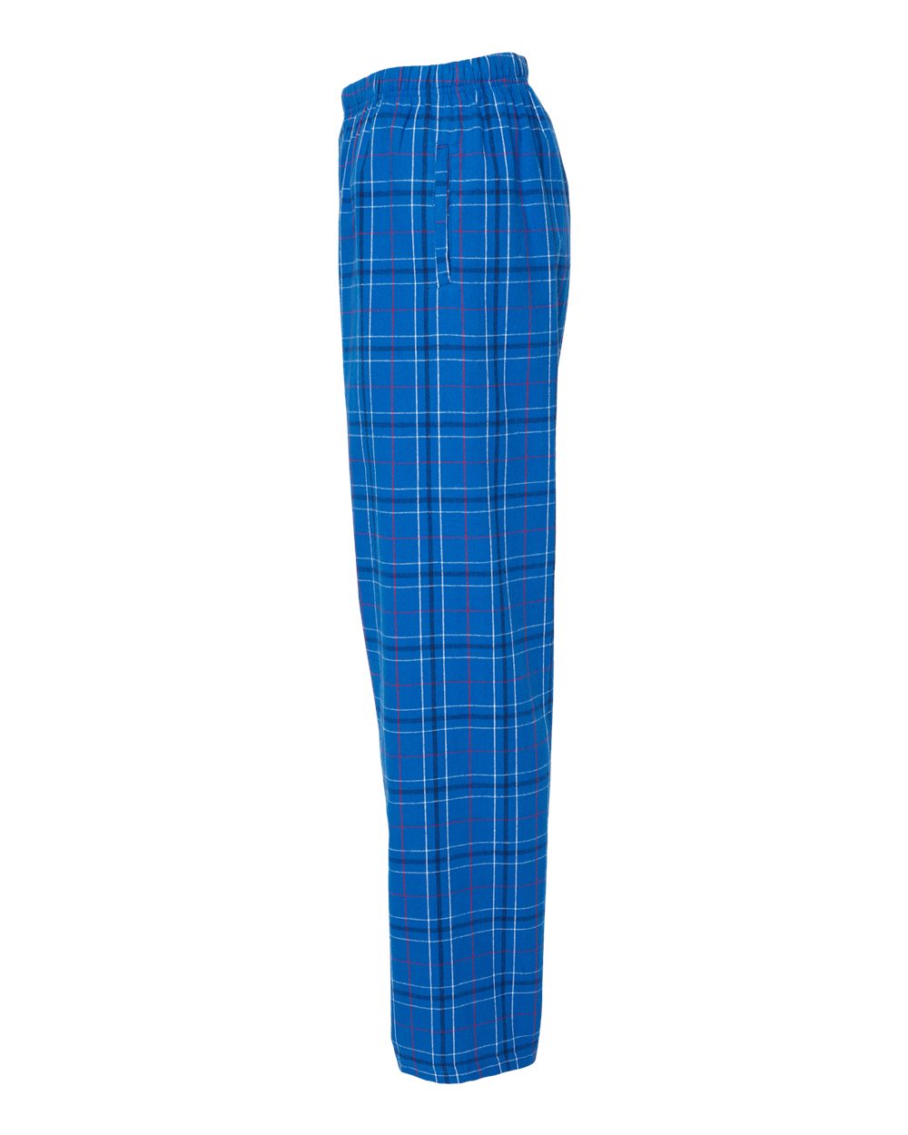 Left View of Royal Field Day Plaid Harley Flannel Pants - BM6624