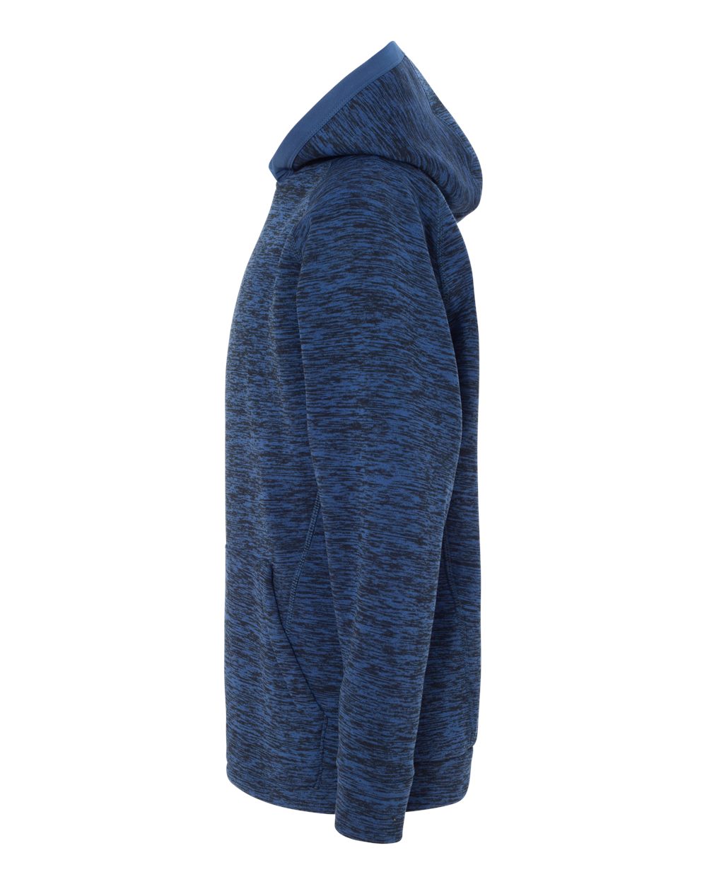 Left View of Royal Fleck/ Royal Youth Cosmic Fleece Hooded Sweatshirt - 8610
