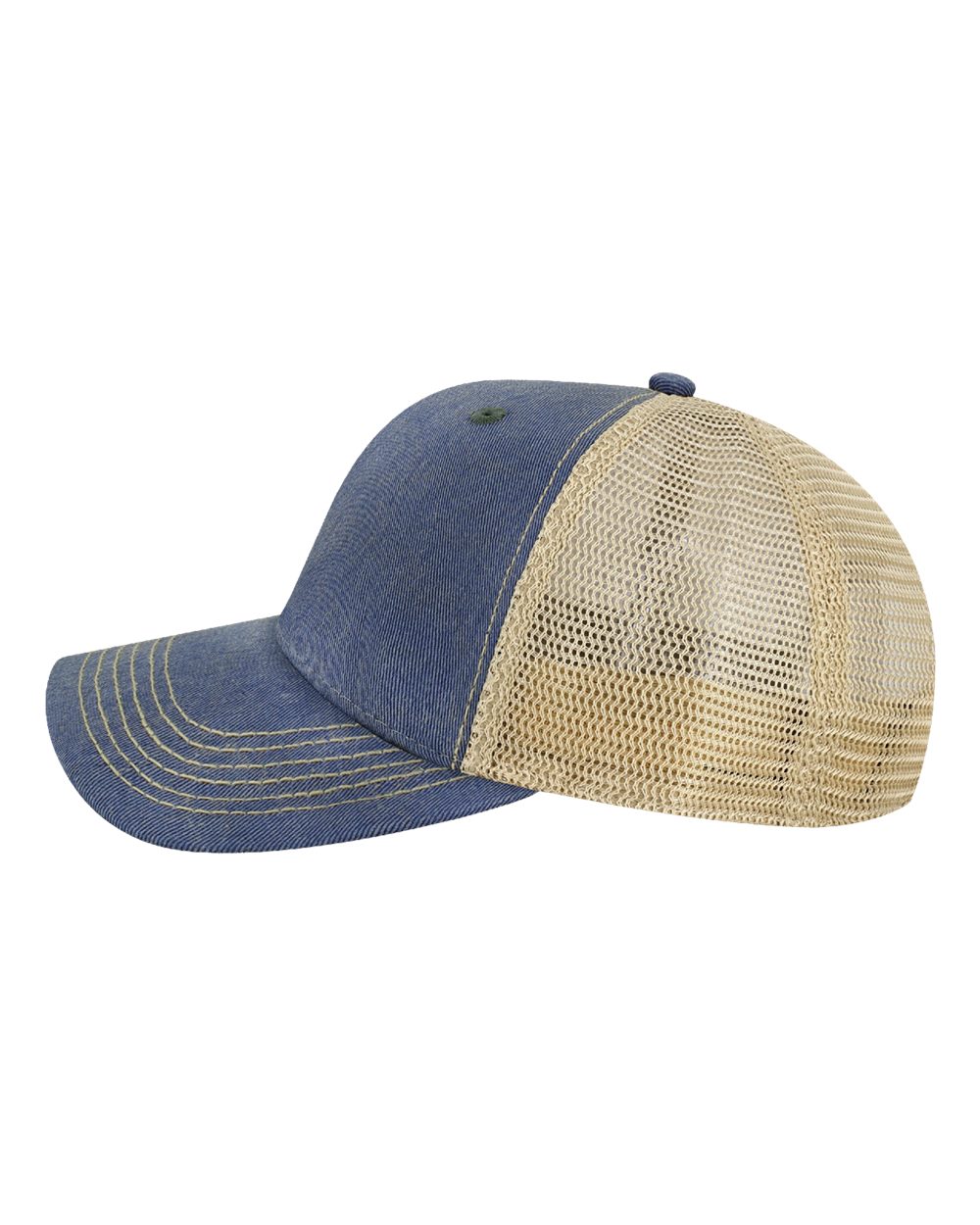 Left View of Royal/ Khaki Old Favorite Mid Pro Trucker Cap - OFMPS
