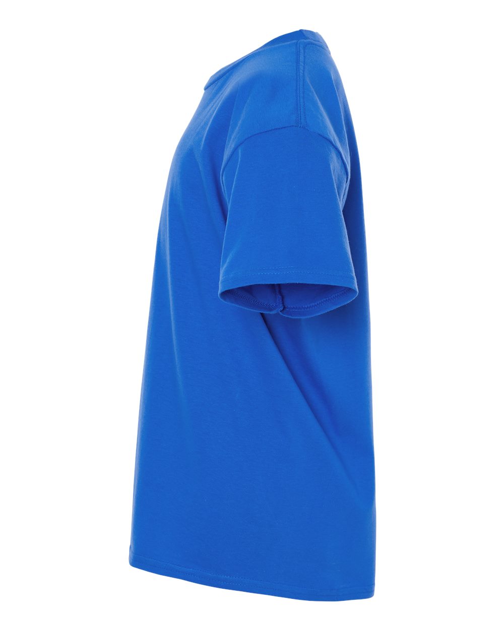 Left View of Royal Light Cotton Youth T-Shirt - 3000B