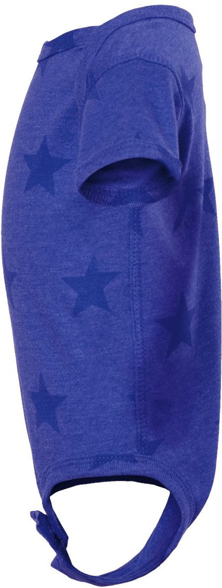 Left View of Royal Star Infant Star Print Bodysuit - 4329