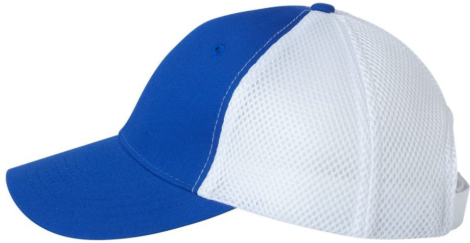 Left View of Royal/ White Spacer Mesh-Back Cap - 3200