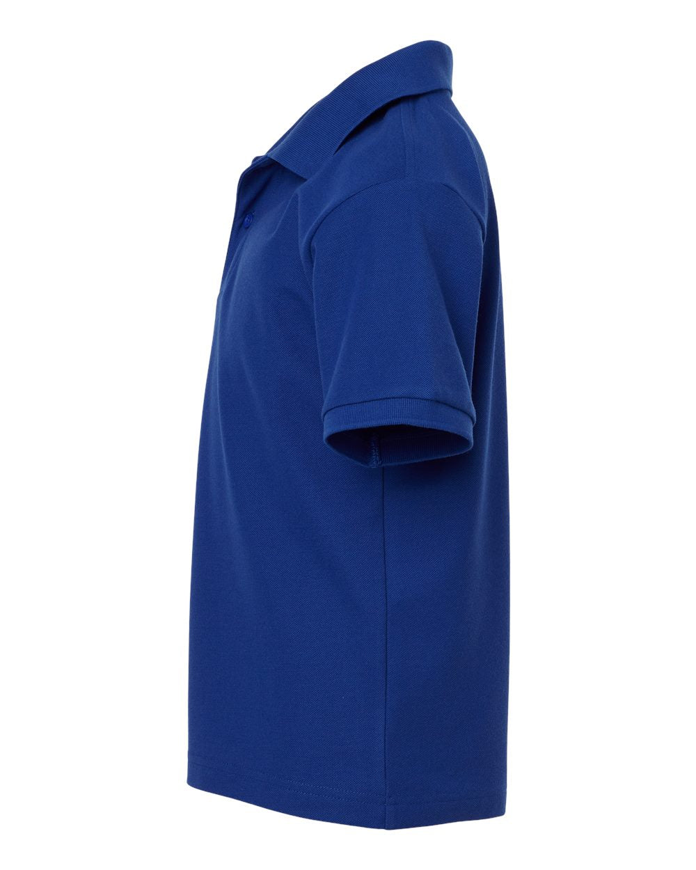 Left View of Royal Youth Pique Polo - 62800Y