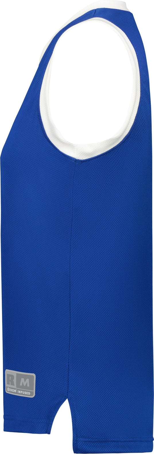 Left View of ROYAL/WHITE LDS COOLCORE ELITE JERSEY