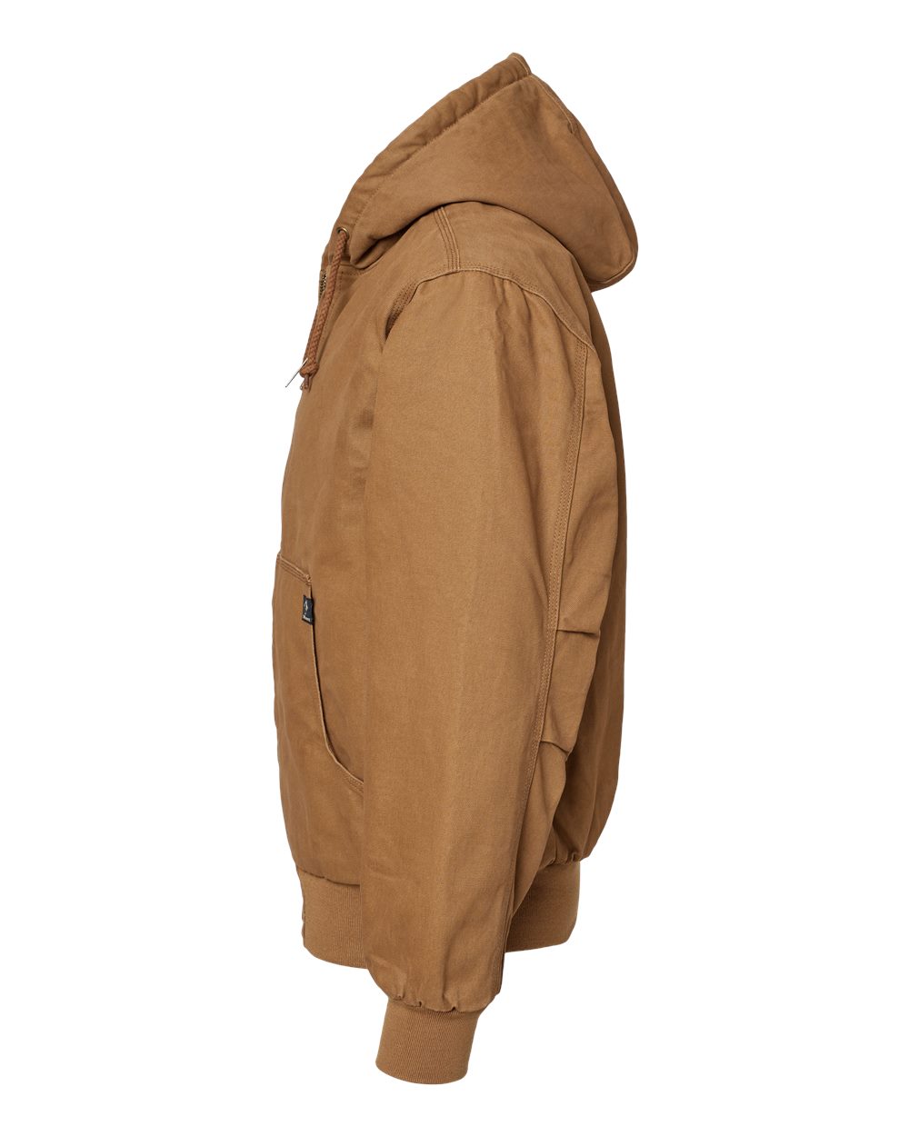 Left View of Saddle Cheyenne Boulder Cloth™ Hooded Jacket with Tricot Quilt Lining - 5020