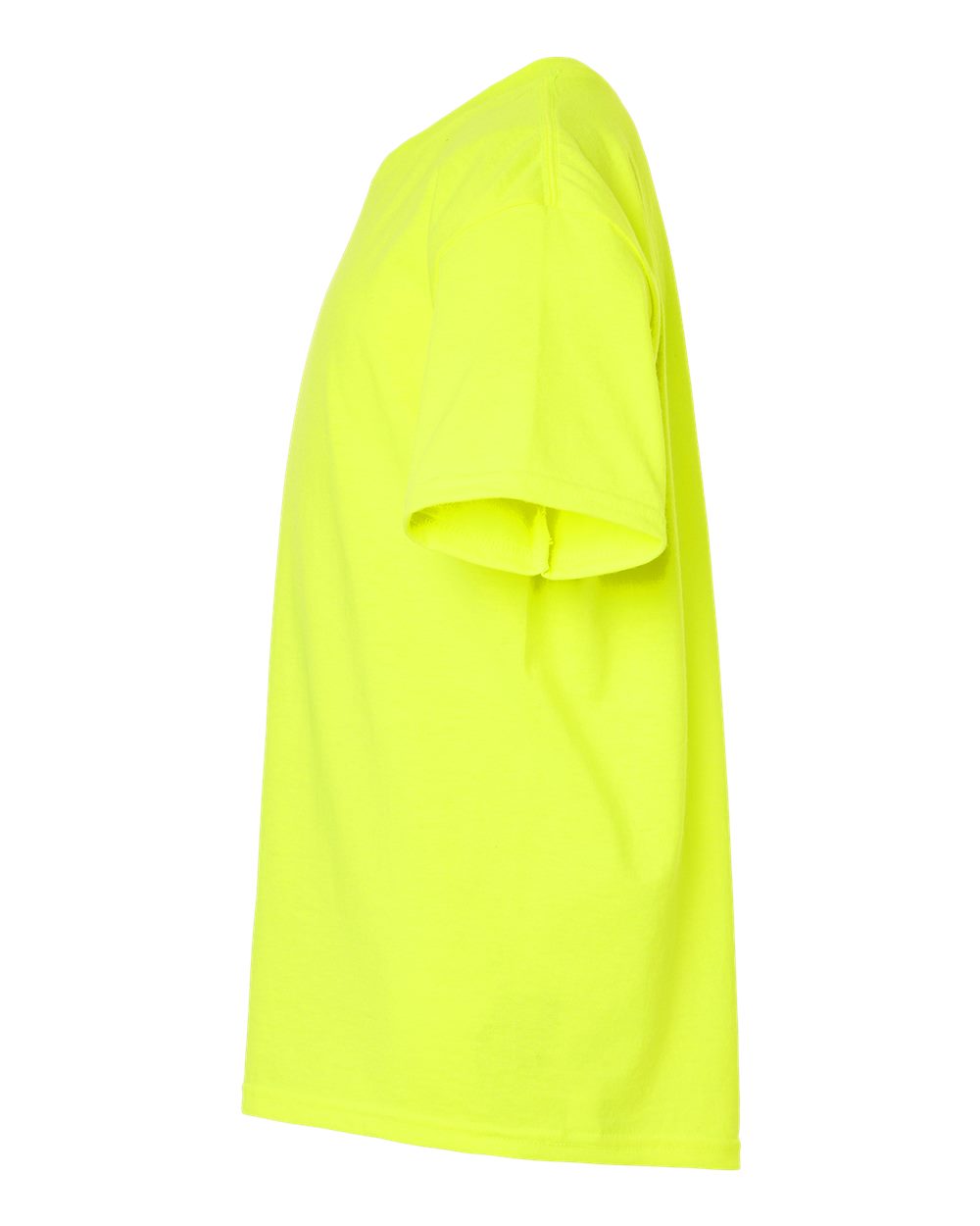 Left View of Safety Green Light Cotton Youth T-Shirt - 3000B