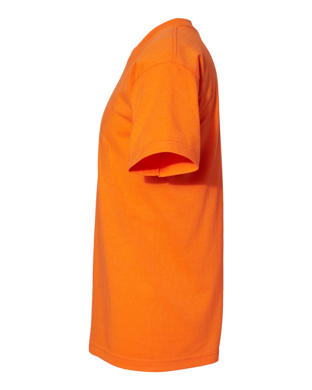 Left View of Safety Orange USA-Made 50/50 T-Shirt - 1701