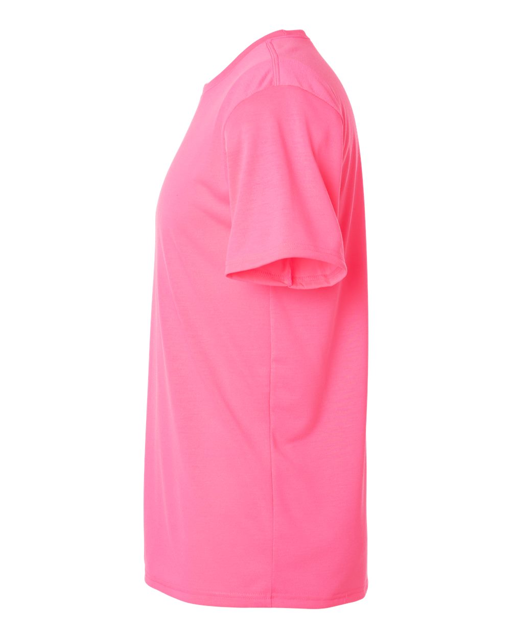 Left View of Safety Pink Performance® T-Shirt - 42000