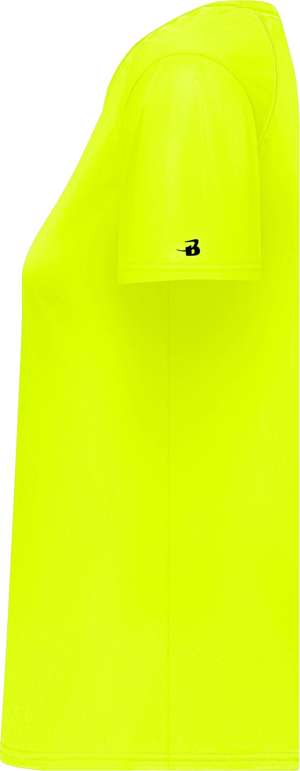 Left View of SAFETY YELLOW LADIES B-CORE TEE