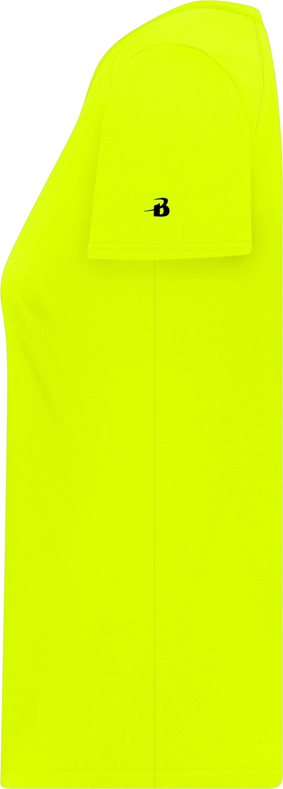 Left View of SAFETY YELLOW LADIES B-CORE V-NECK TEE
