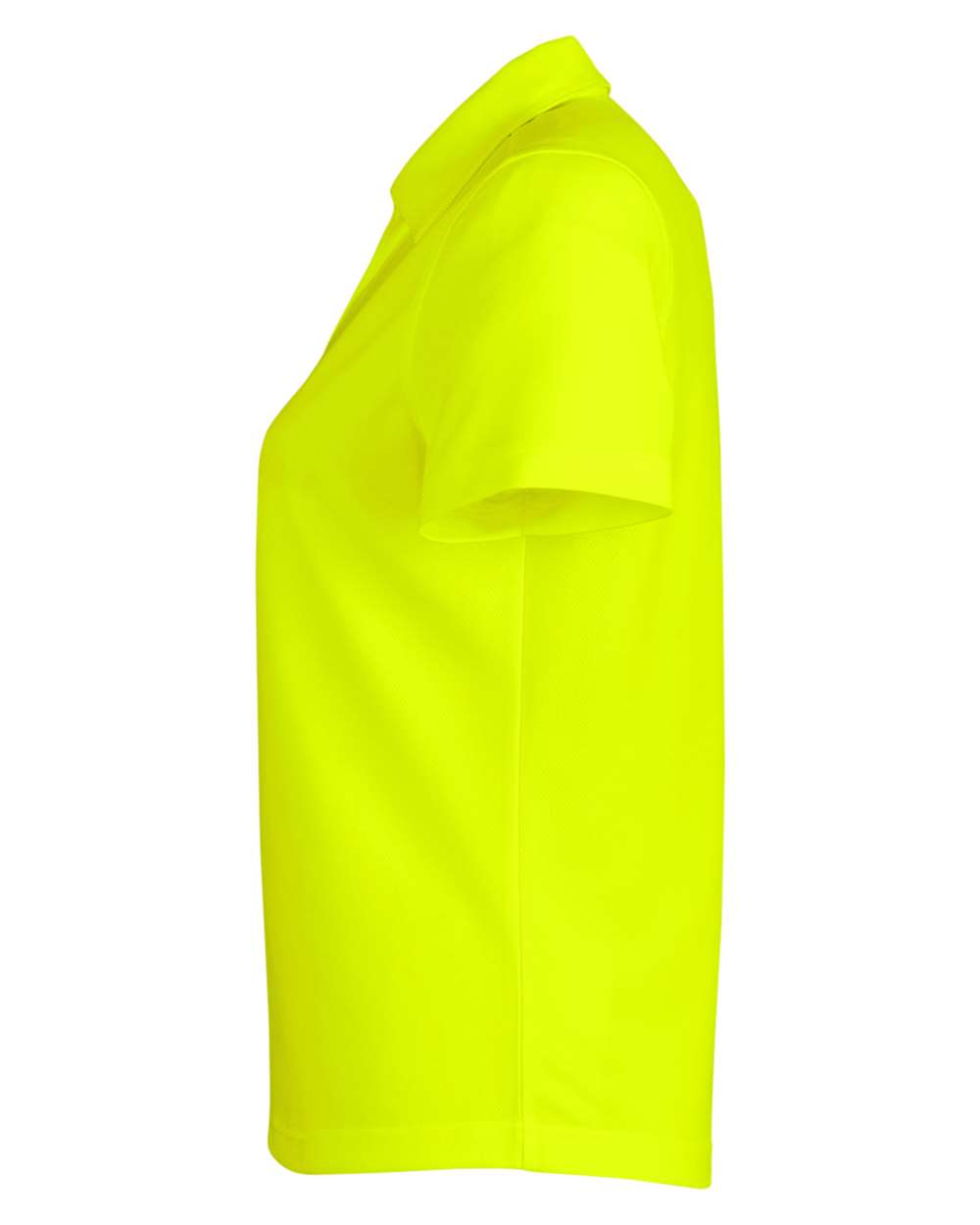 Front View of Safety Yellow Women's Market Snag Protect Mesh Polo - CE104W