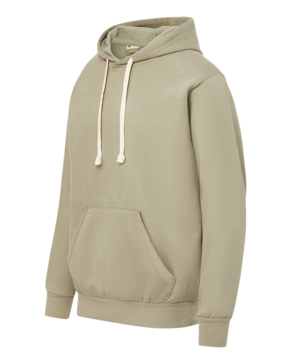 Left View of Sage Vintage Fleece Hooded Sweatshirt - 1478