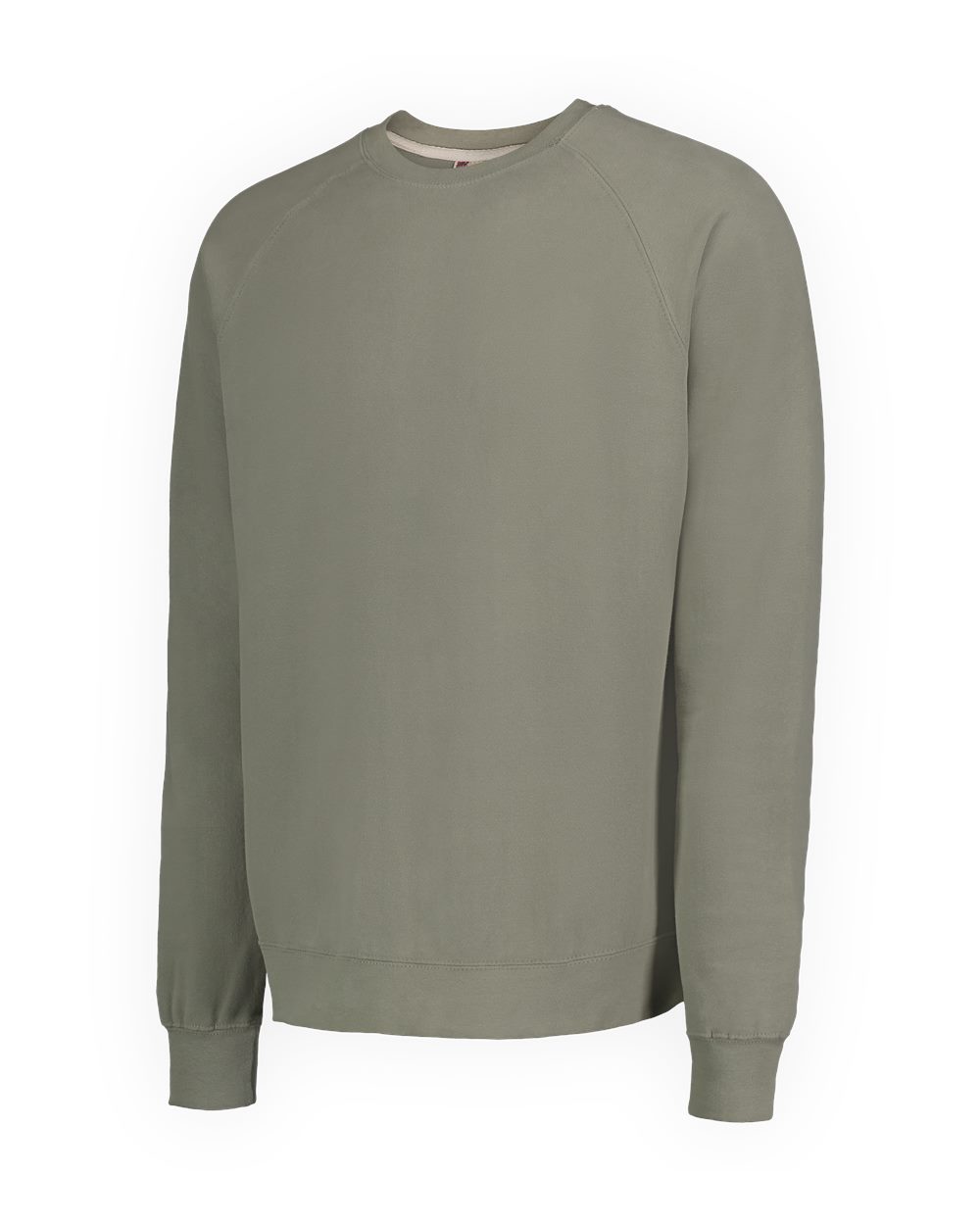 Left View of Sage Vintage Fleece Raglan Crewneck Sweatshirt - 17116