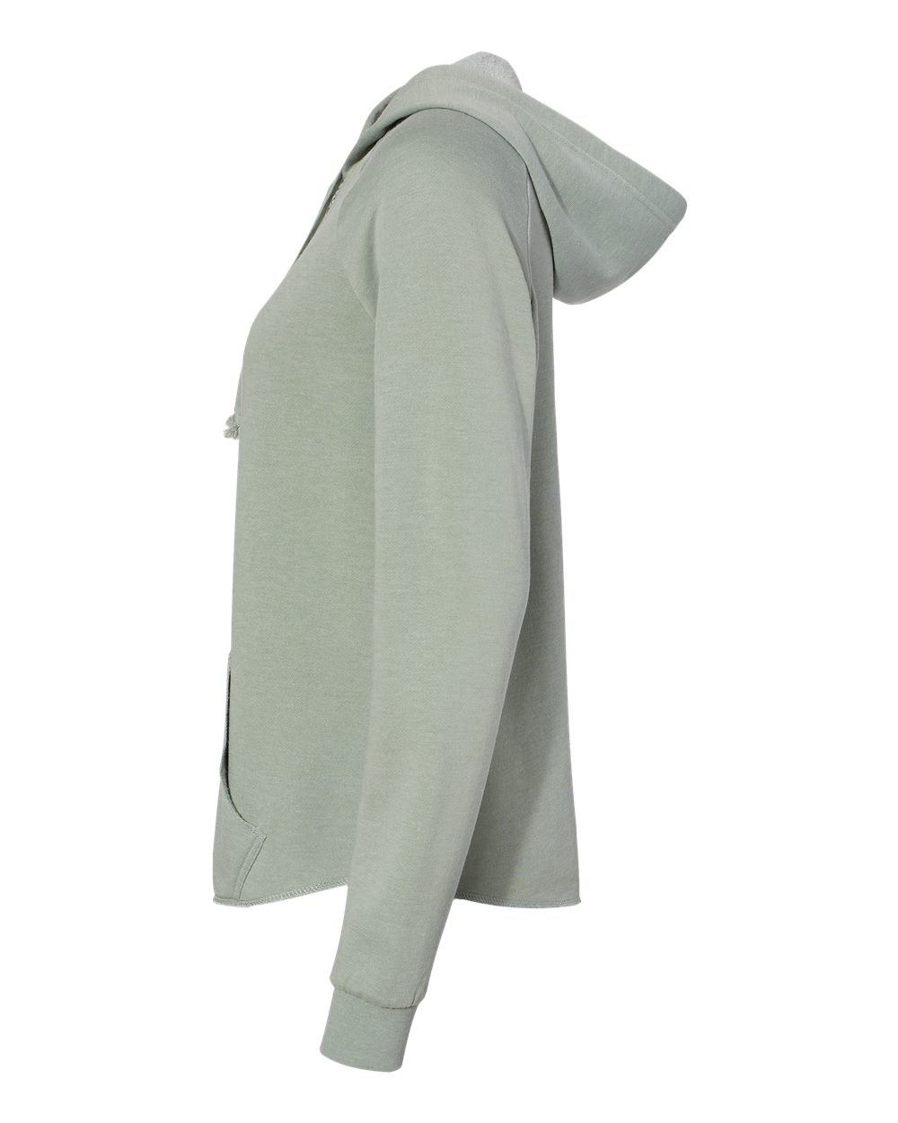 Left View of Sage Women&#39;s California Wave Wash Full-Zip Hooded Sweatshirt - PRM2500Z