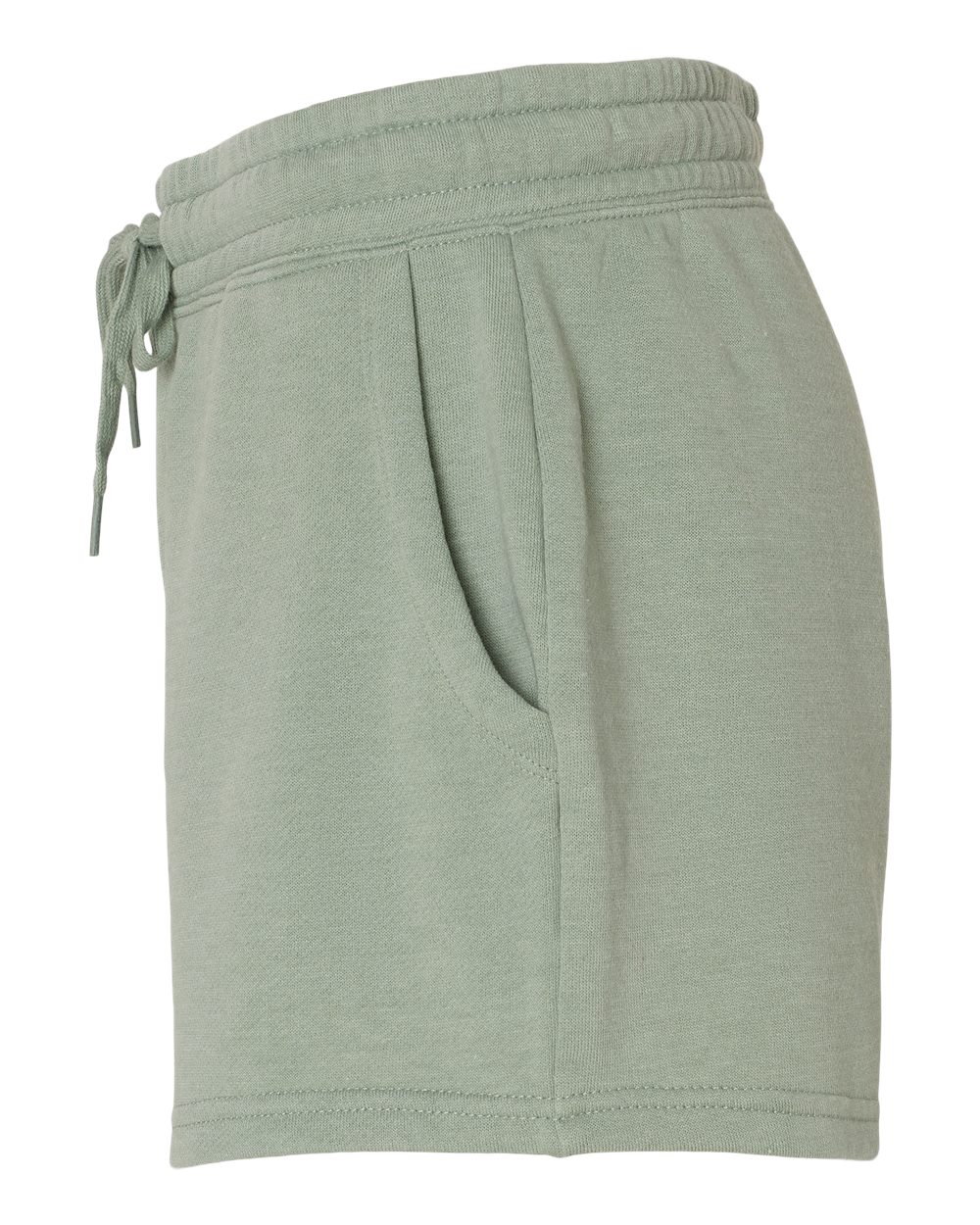 Left View of Sage Women’s Lightweight California Wave Wash Fleece Shorts - PRM20SRT