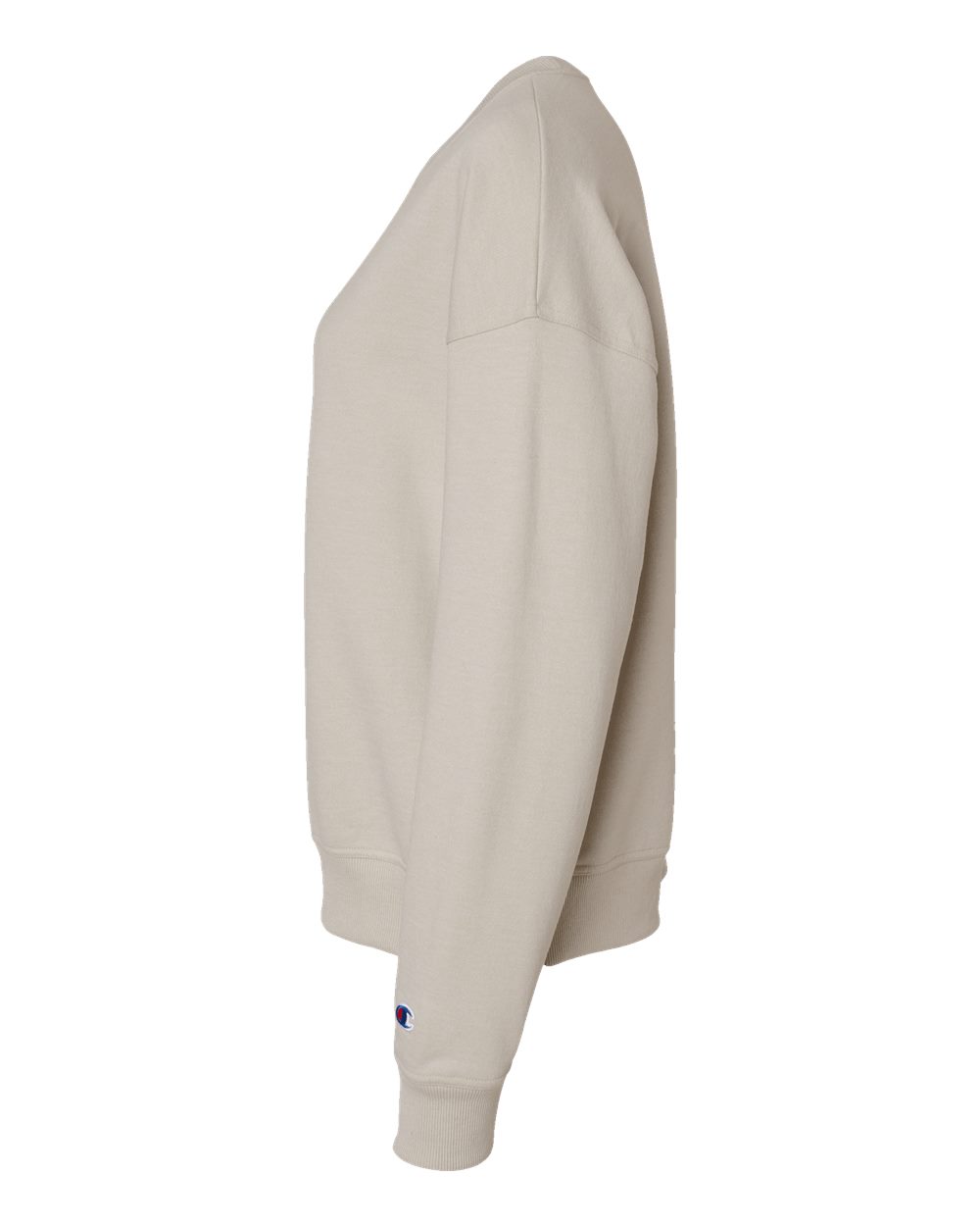 Left View of Sand Powerblend® Women&#39;s Crewneck Sweatshirt - S650