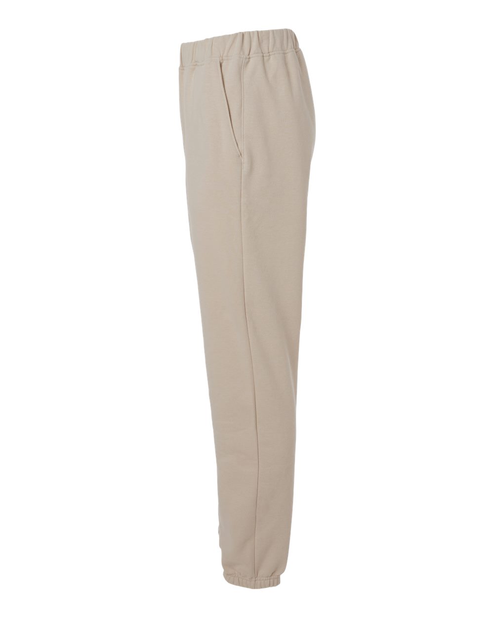 Left View of Sand Softstyle® Midweight Pocket Sweatpants - SF100