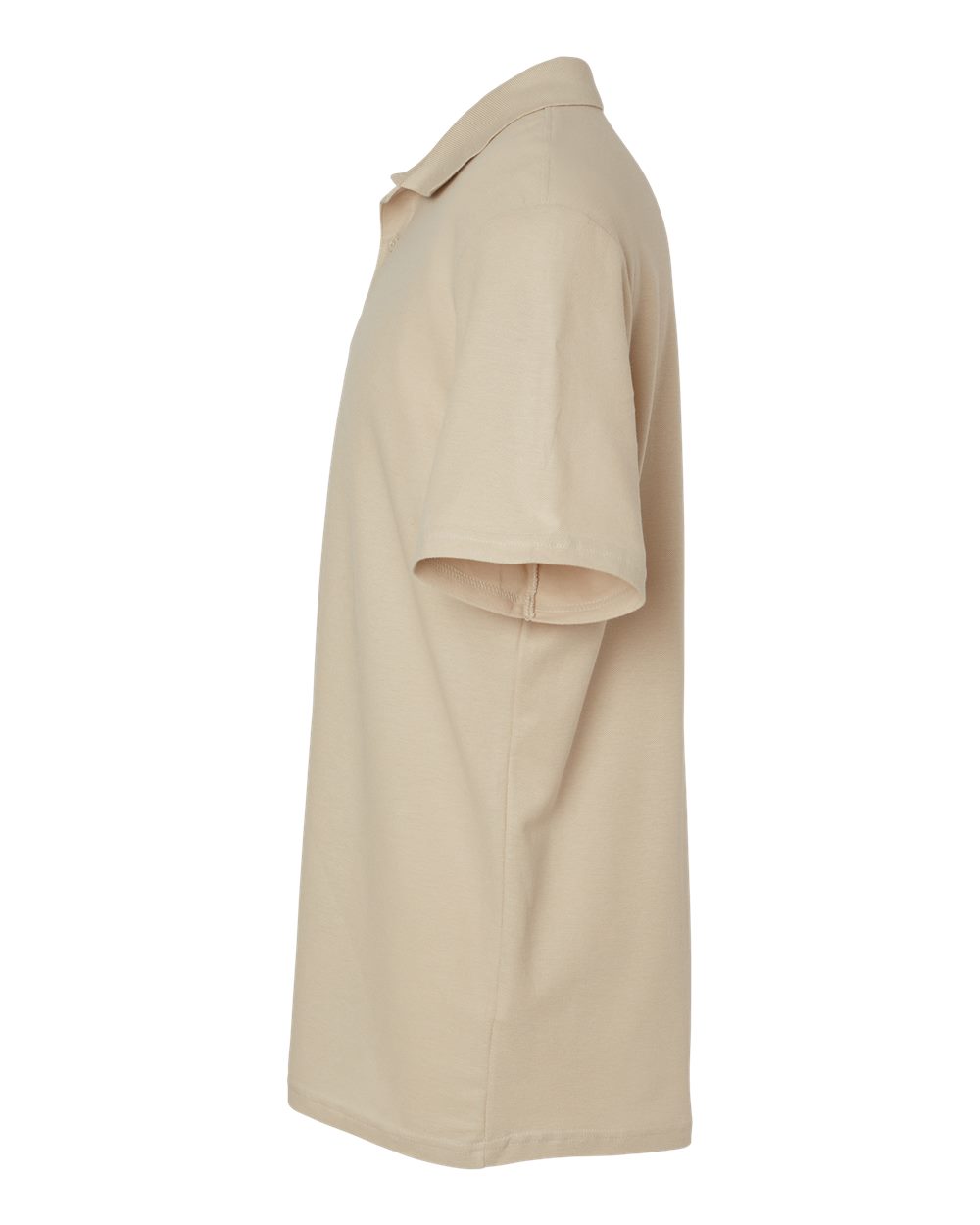Left View of Sand Softstyle® Pique Polo - 64800