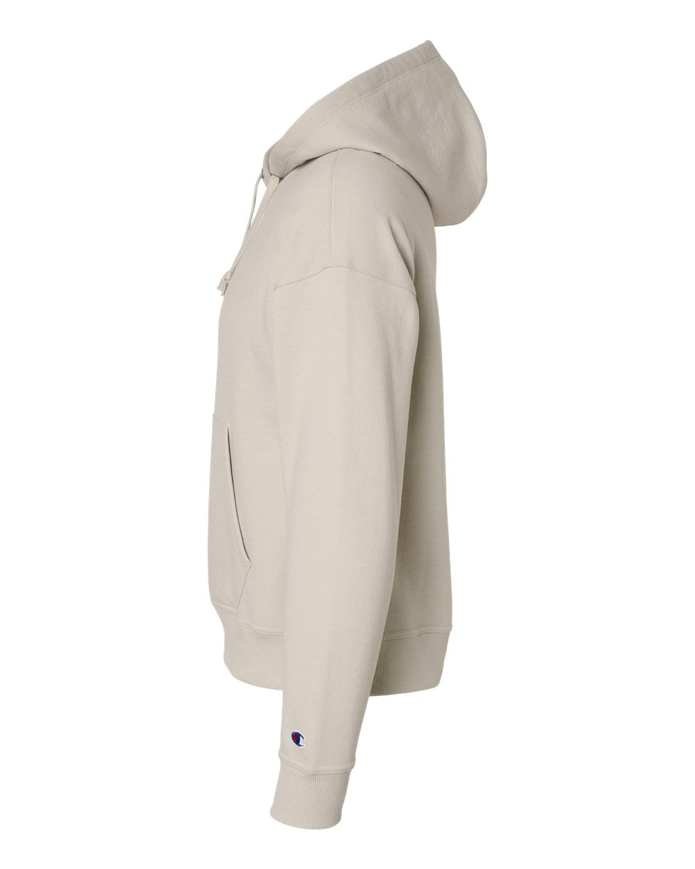 Left View of Sand Women&#39;s Powerblend® Hooded Sweatshirt - S760