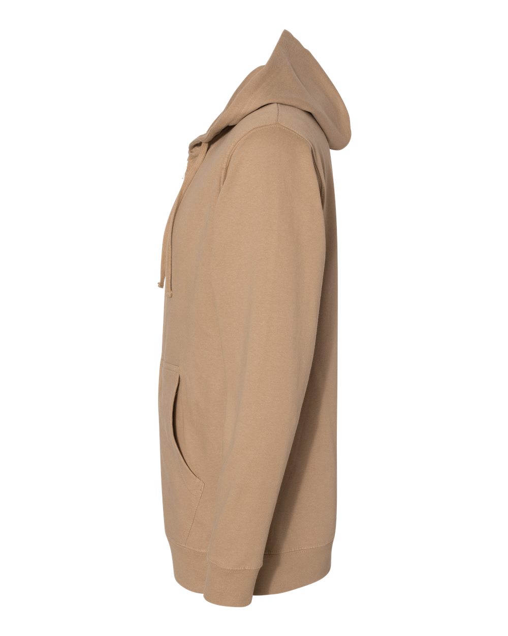 Left View of Sandstone Midweight Full-Zip Hooded Sweatshirt - SS4500Z