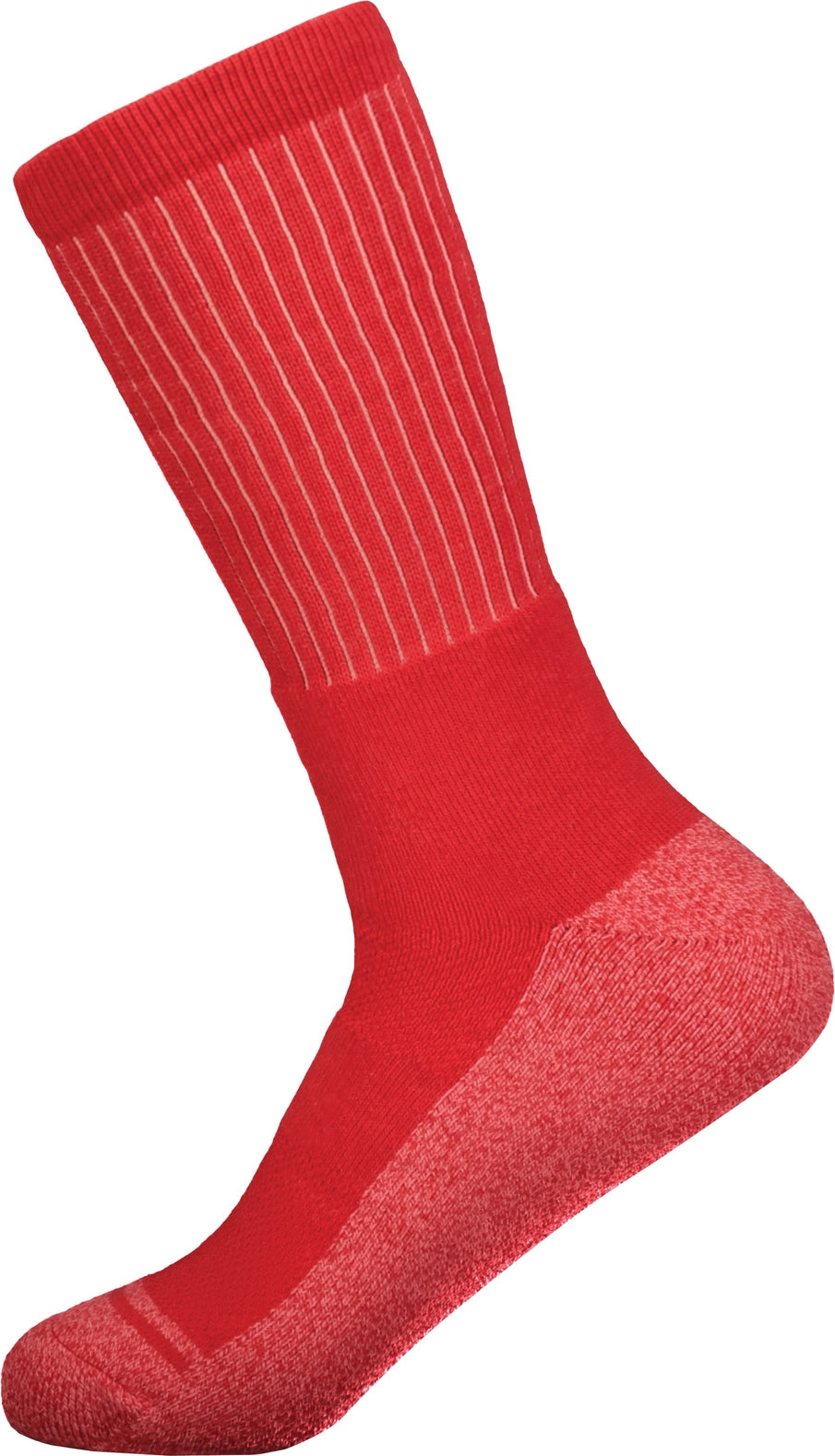 Left View of SCARLET TONAL CREW SOCK