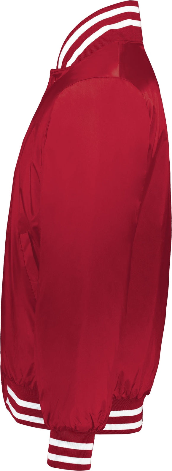 Left View of SCARLET/WHITE HERITAGE JACKET