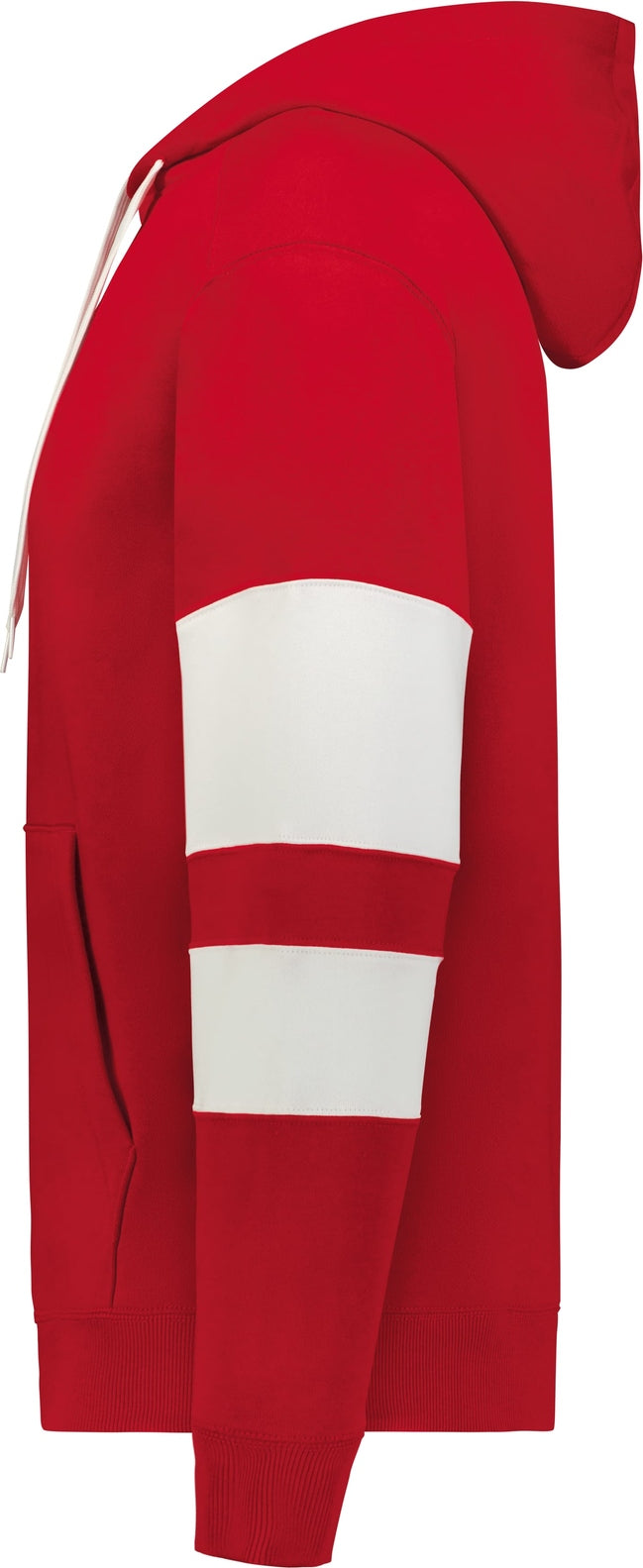 Left View of SCARLET/WHITE JACKSON WAY HOODIE