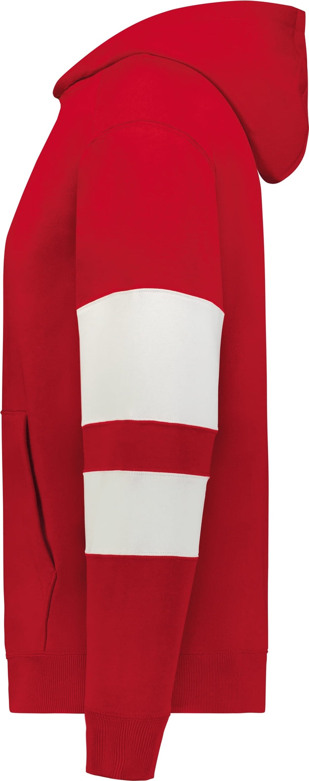 Left View of SCARLET/WHITE YTH JACKSON WAY HOODIE