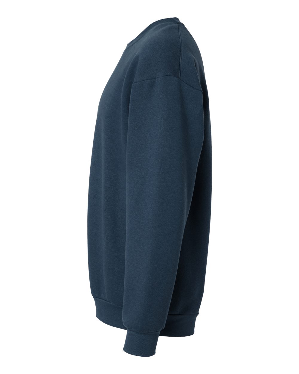 Left View of Sea Blue ReFlex Fleece Crewneck Sweatshirt - RF496