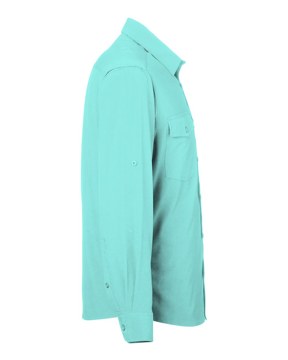 Left View of Sea Glass Men's Ultra UVP® Marina Shirt - CE510L