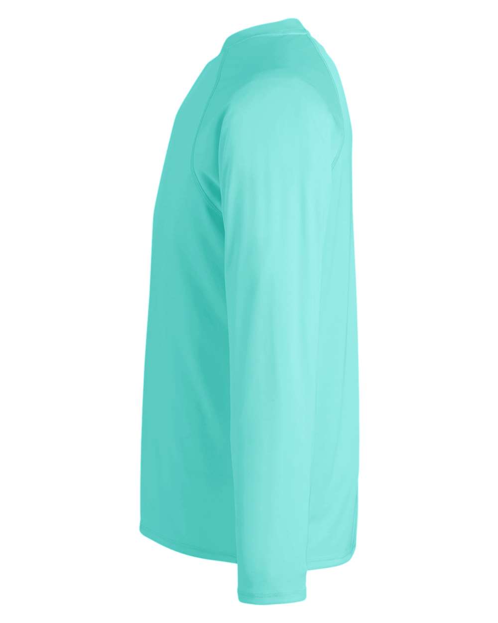 Left View of Sea Glass Unisex Ultra UVP™ Marina Raglan Long Sleeve T-Shirt - CE110