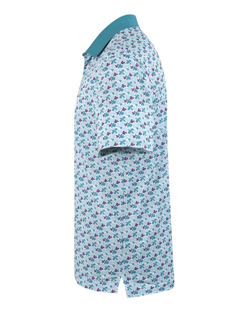 Left View of Seafoam Men's Mike V Polo - P10519 plain