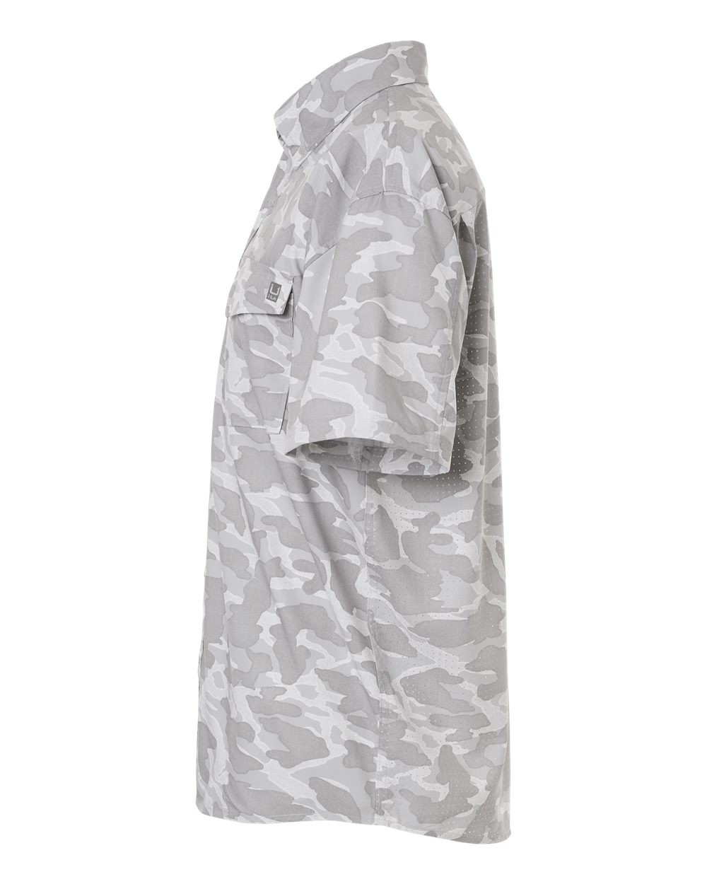 Left View of Seagull Men's Tidepoint Printed Short Sleeve Shirt - H1500220 plain