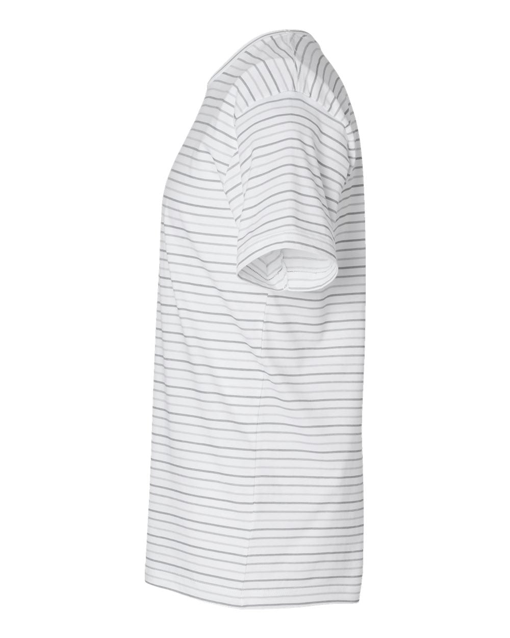 Left View of Shadow Stripe Fine Jersey Tee - 6901