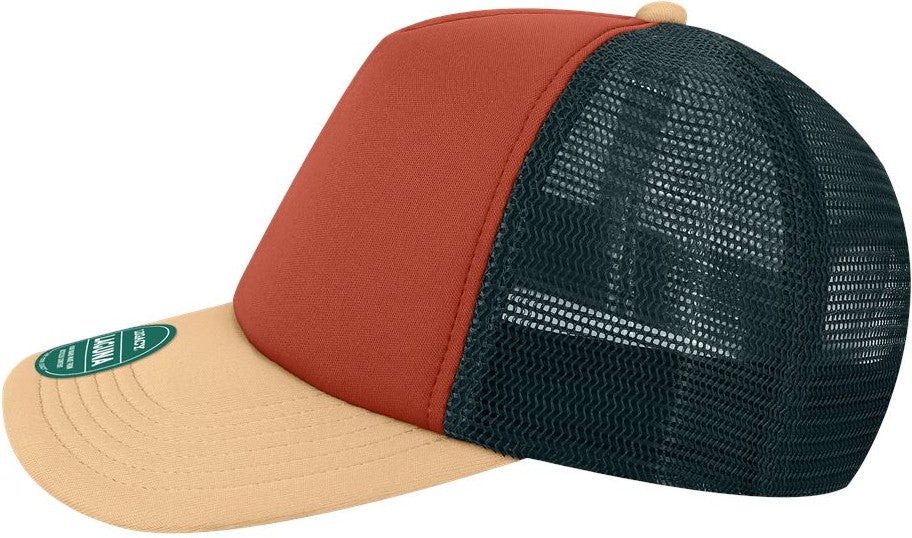 Left View of Sienna/ Wheat/ Navy Laguna Cap - LTA