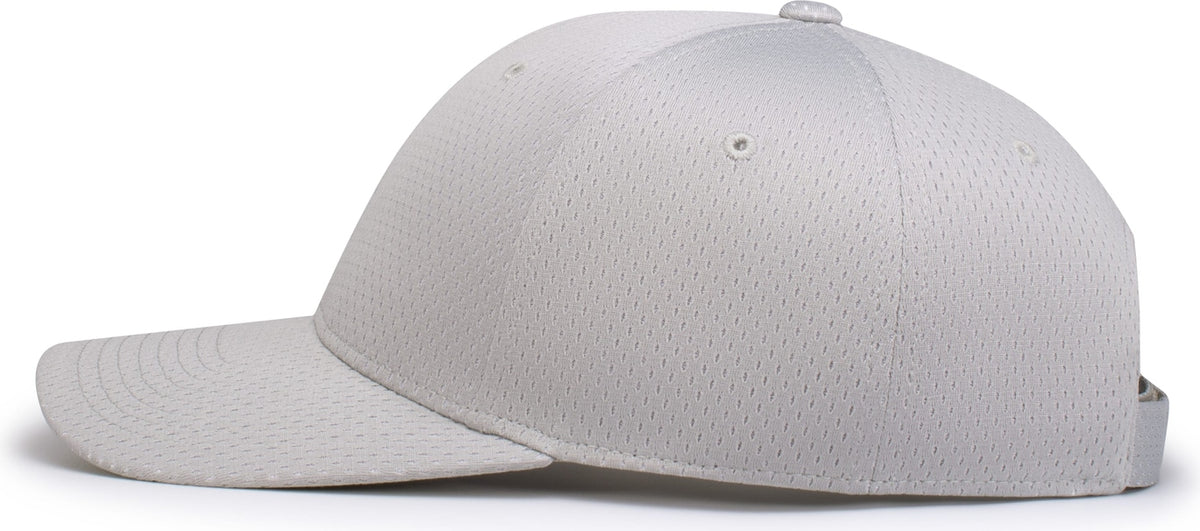 Left View of SILVER GREY ATHLETIC MESH CAP