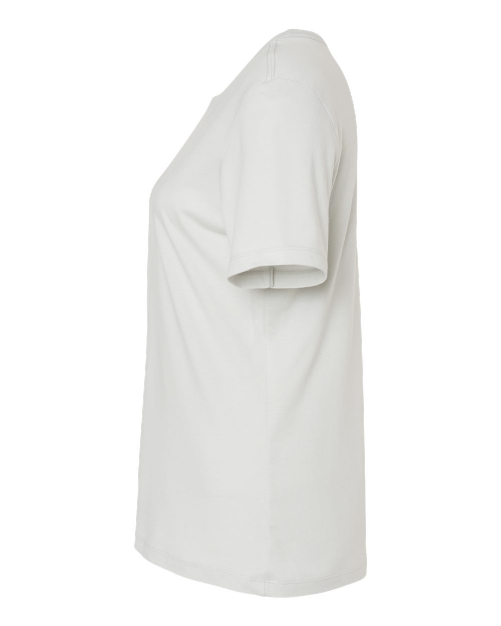 Left View of Silver Women’s Relaxed Jersey Tee - 6400