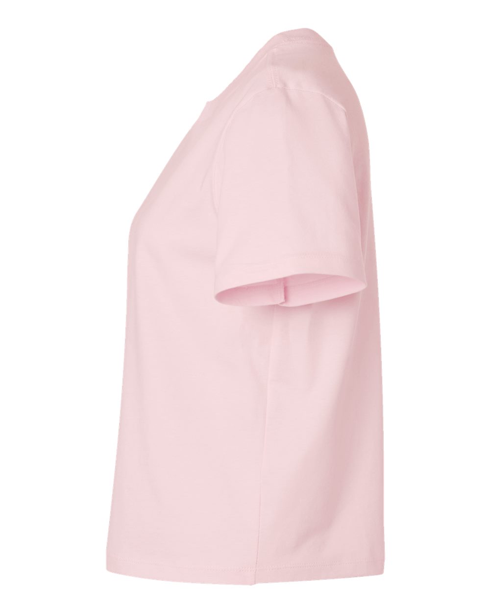 Left View of Soft Pink Women&#39;s 6 oz Heavyweight Tee - 6110