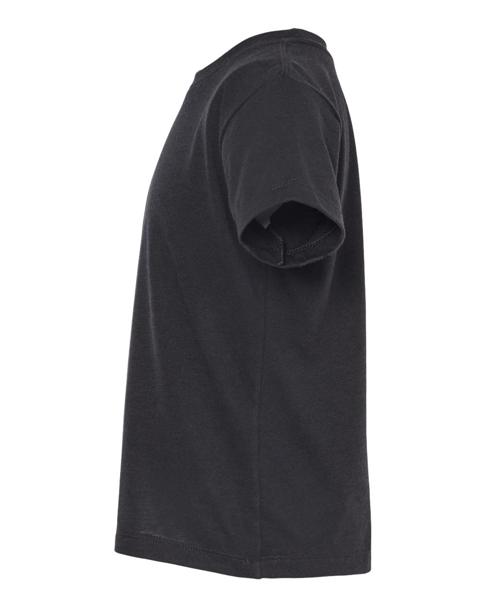 Left View of Solid Black Triblend Toddler Triblend Tee - 3413T