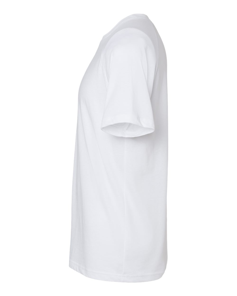 Left View of Solid White Blend Heather CVC Raglan Tee - 3201