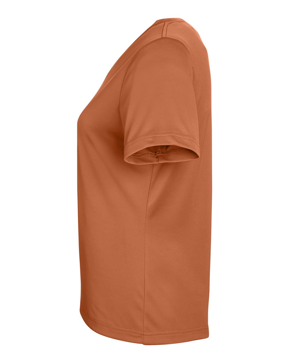 Rear View of Sport Burnt Orange Women's Zone Performance Mesh T-Shirt - TT15W