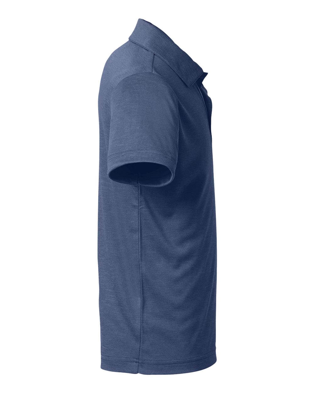Left View of Sport Dark Navy Heather Youth Zone Sonic Heather Performance Polo - TT51HY