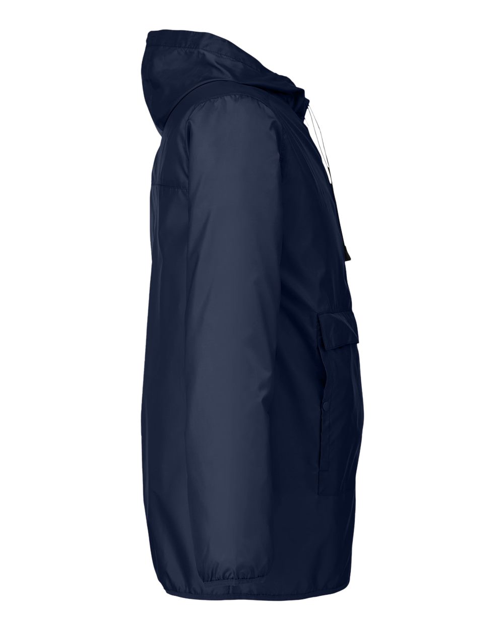 Left View of Sport Dark Navy Unisex Zone Protect Packable Anorak Jacket - TT77